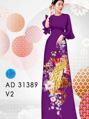 Vải Áo Dài Chim Công AD 31389 32